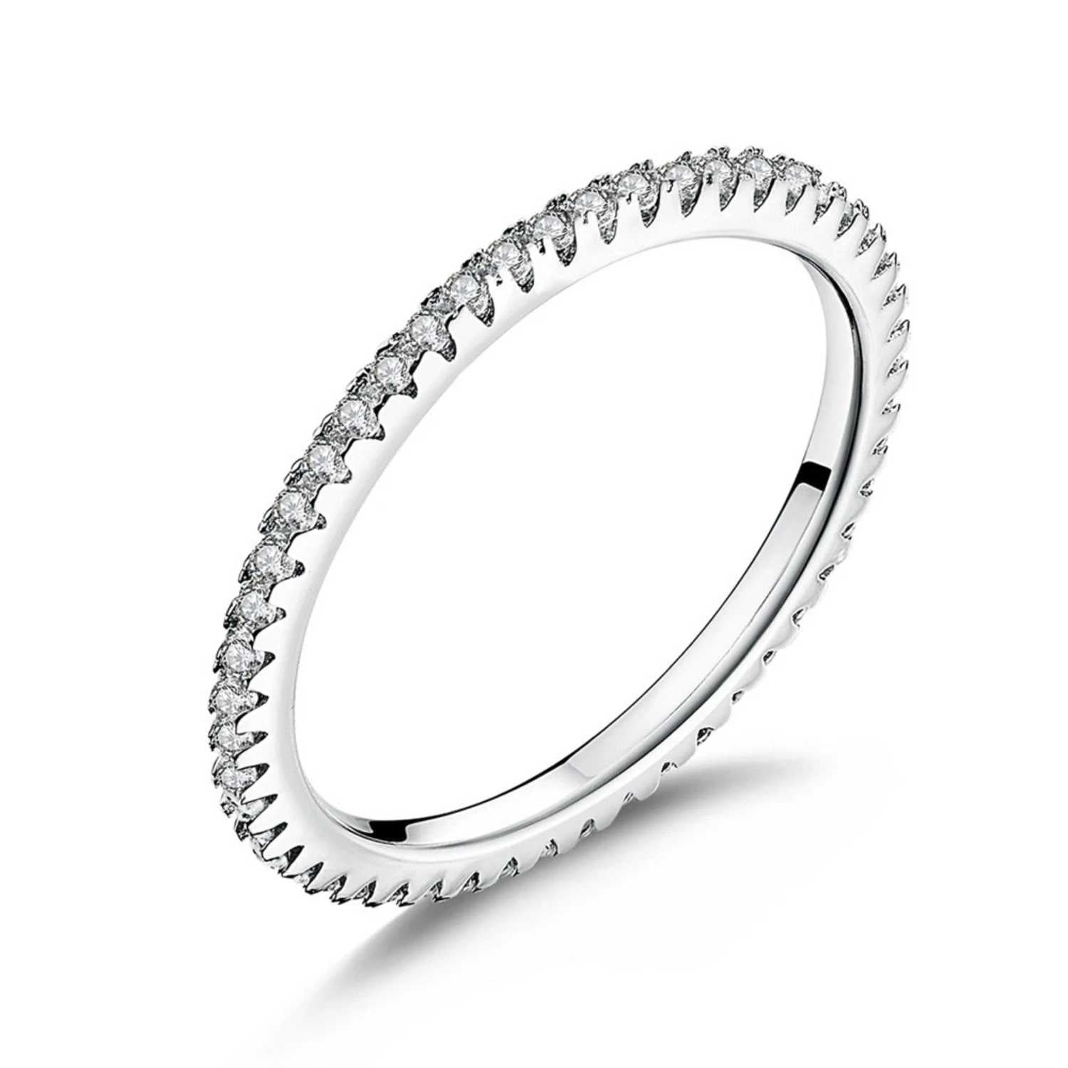 Stackable Simple Diamond Band Ring