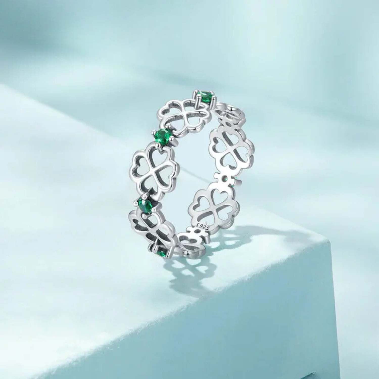 Four Leaf Clover Good Luck Ring