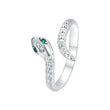 Carved Snake Design Sterling Silver Ring