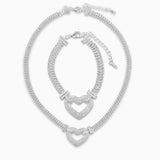 Paris Heart Pendant Jewelry Set