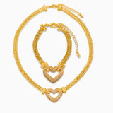 Paris Heart Pendant Jewelry Set