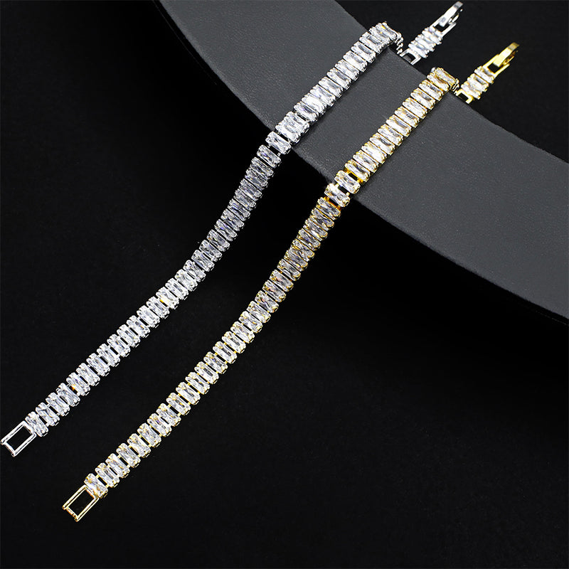 Rectangular Minimalist Glistening Jewelry Set