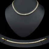 Rectangular Minimalist Glistening Jewelry Set