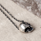 Skeleton Silver Beads Gothic Pendant