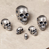 Skeleton Silver Beads Gothic Pendant