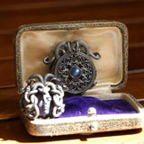 925 Silver Medusa Pendant Necklace with Snake Hair