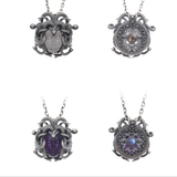925 Silver Medusa Pendant Necklace with Snake Hair
