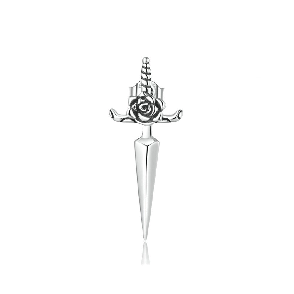 Rose dagger Earring Silver