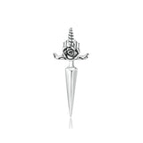 Rose dagger Earring Silver