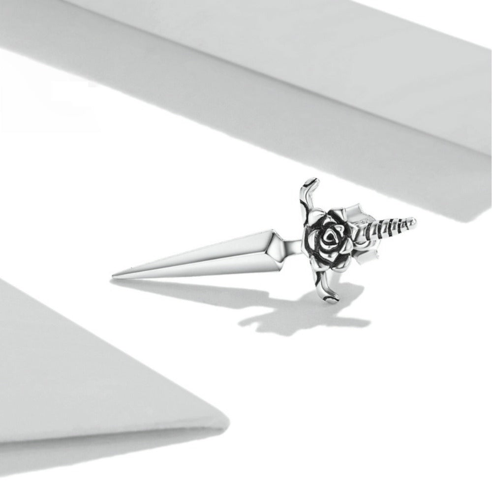 Rose dagger Earring Silver