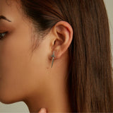 Rose dagger Earring Silver