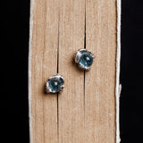 Snake with Blue Topaz Stud Earrings