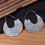 Engaved Silver Huge Fish Earrings