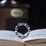 Handmade Full Skull Ring Gothic Punk Sterling Silver