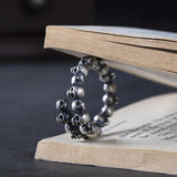 Handmade Full Skull Ring Gothic Punk Sterling Silver