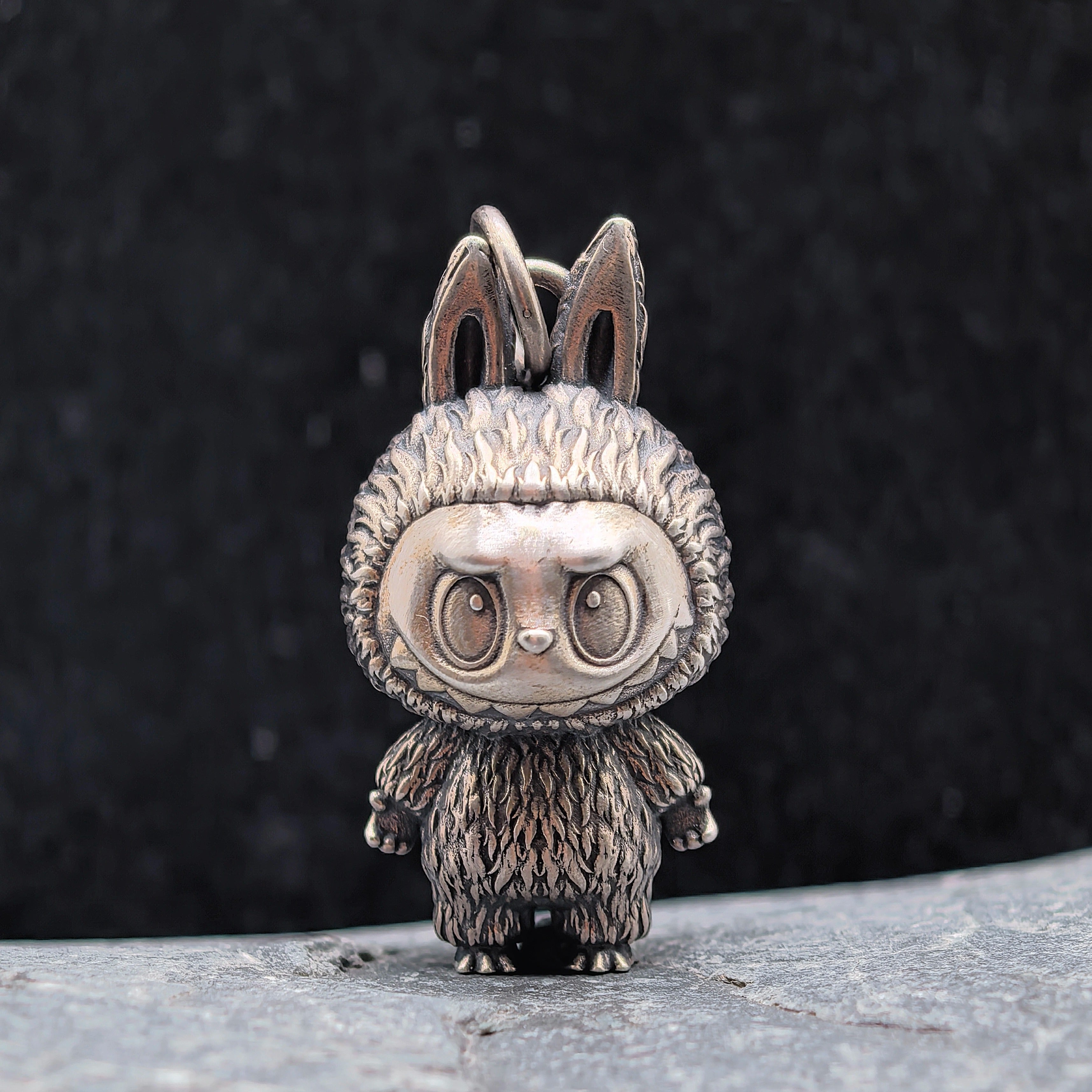 3D Cartoon Creature Sterling Silver Pendant