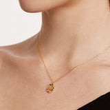 Colorful Gemstone Initial Necklace