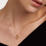 Colorful Gemstone Initial Necklace