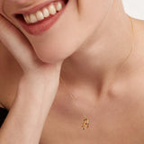 Colorful Gemstone Initial Necklace
