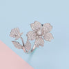 Spring Sakura Adjustable Silver Ring