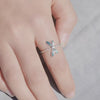 Green Dragonfly Adjustable Ring Sterling Silver