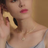 Vintage Gold Sun and Moon Double Layers Choker Necklaces
