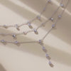 Stackable Clavicle Sparkling Zircon Chain Necklace