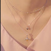 Lovely Orange Bee Insect Pendant Necklace