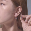 Blue Conch Ear Buckles Sea Shell Drop